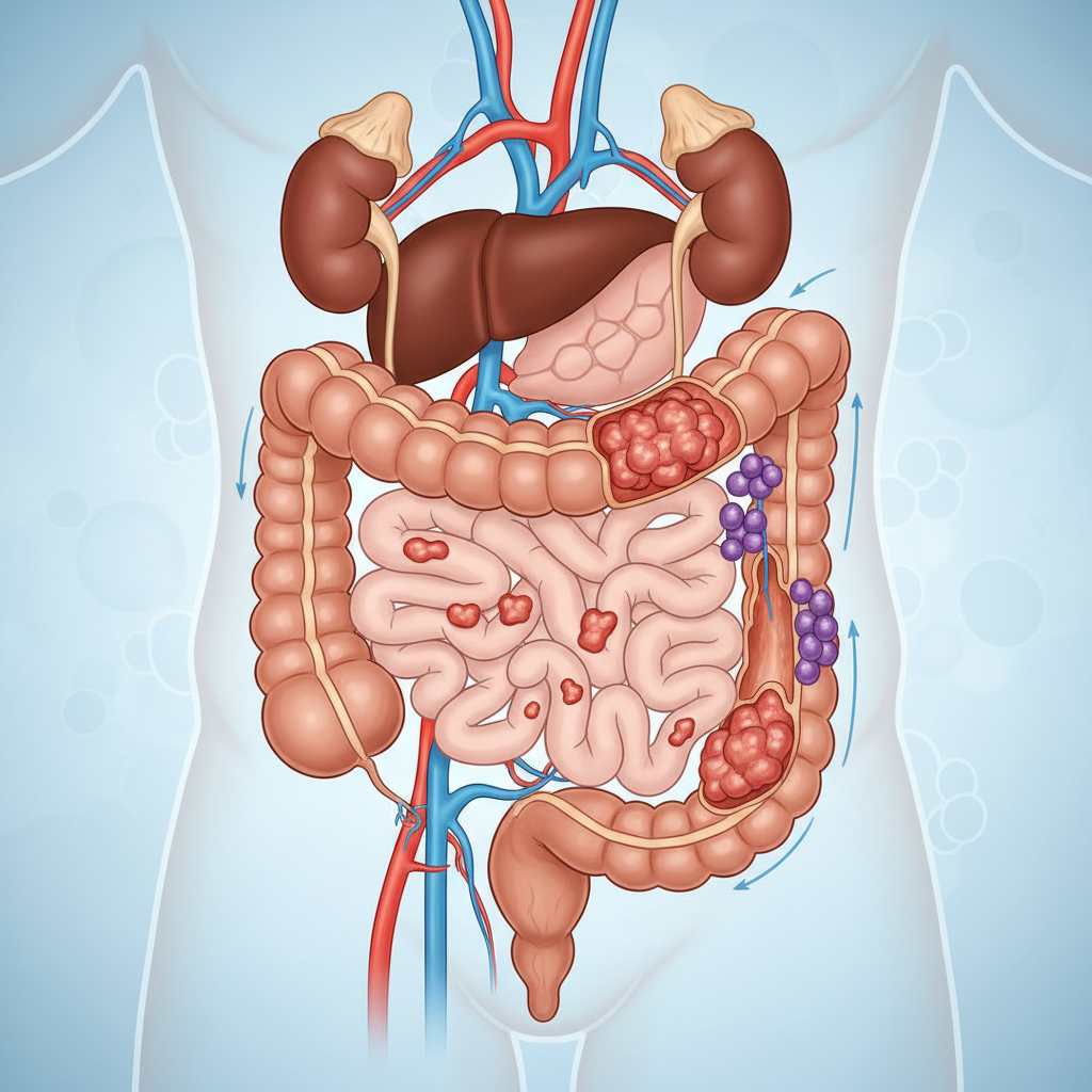 Kolon ve rektum anatomisi şeması - kolon kanseri nedir