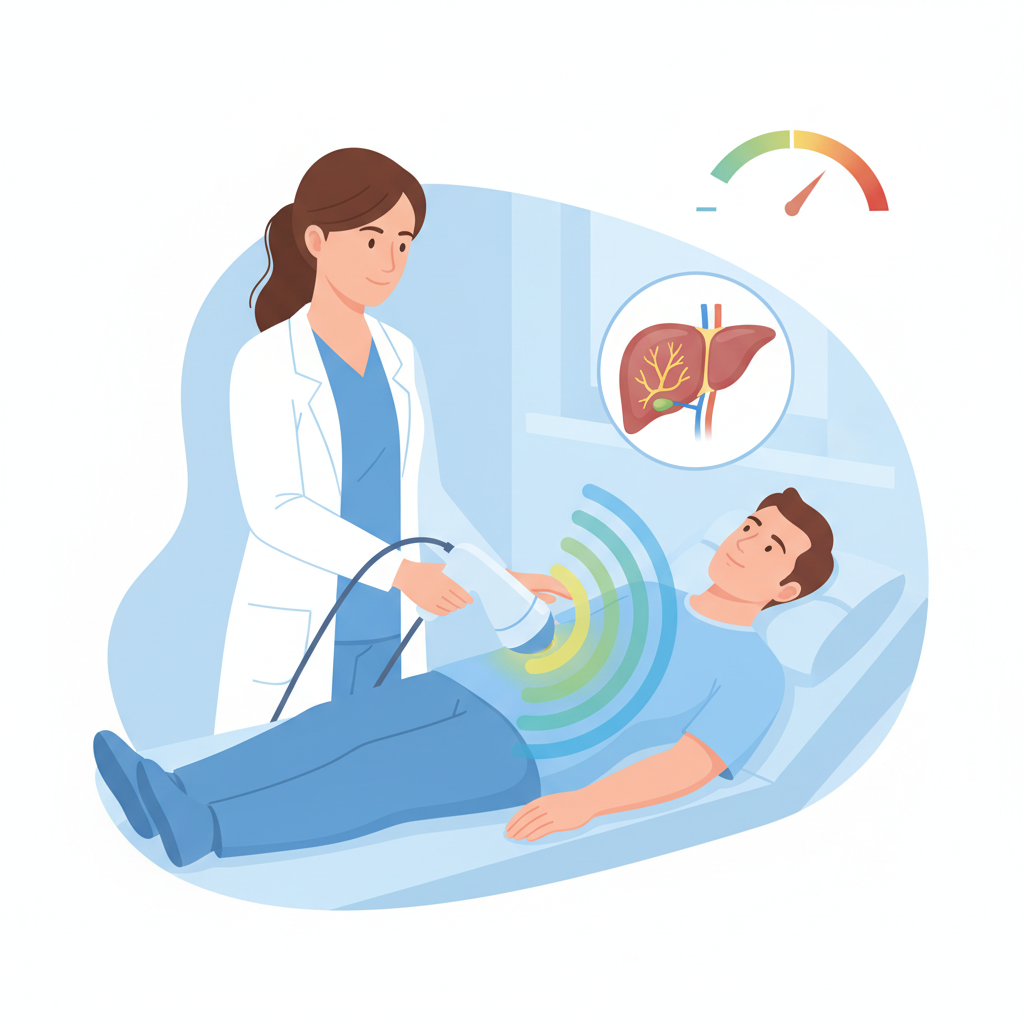 FibroScan cihazı ile karaciğer sertliği ölçümü uygulaması