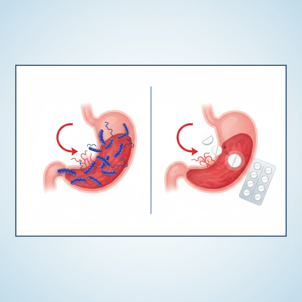 Gastrit nedenleri H. pylori ve ağrı kesici kullanımı görseli