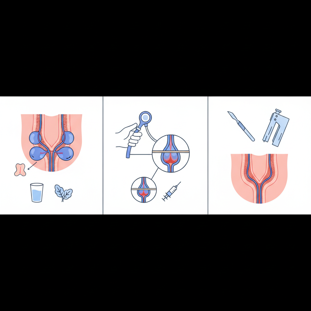 Hemoroid tedavisi basamakları